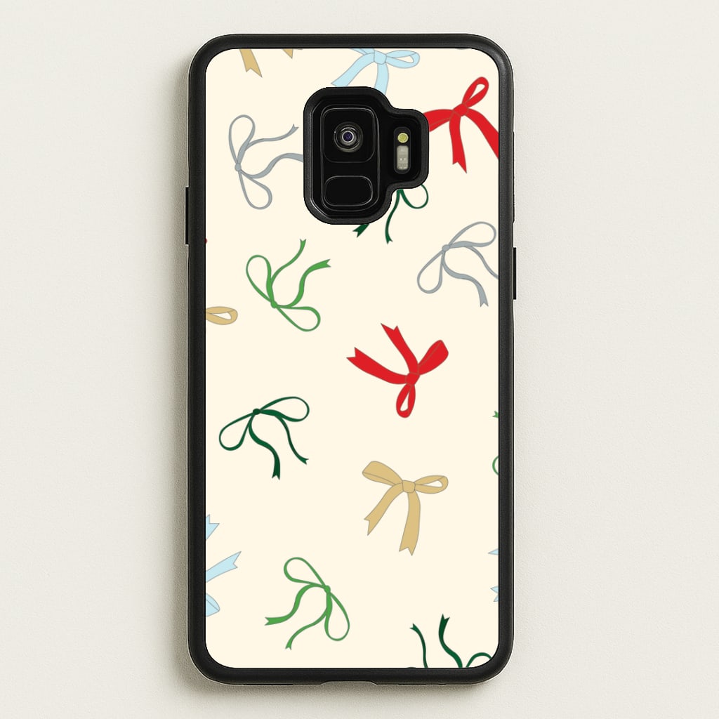 Coquette Christmas Bows Pattern Galaxy S9 Case