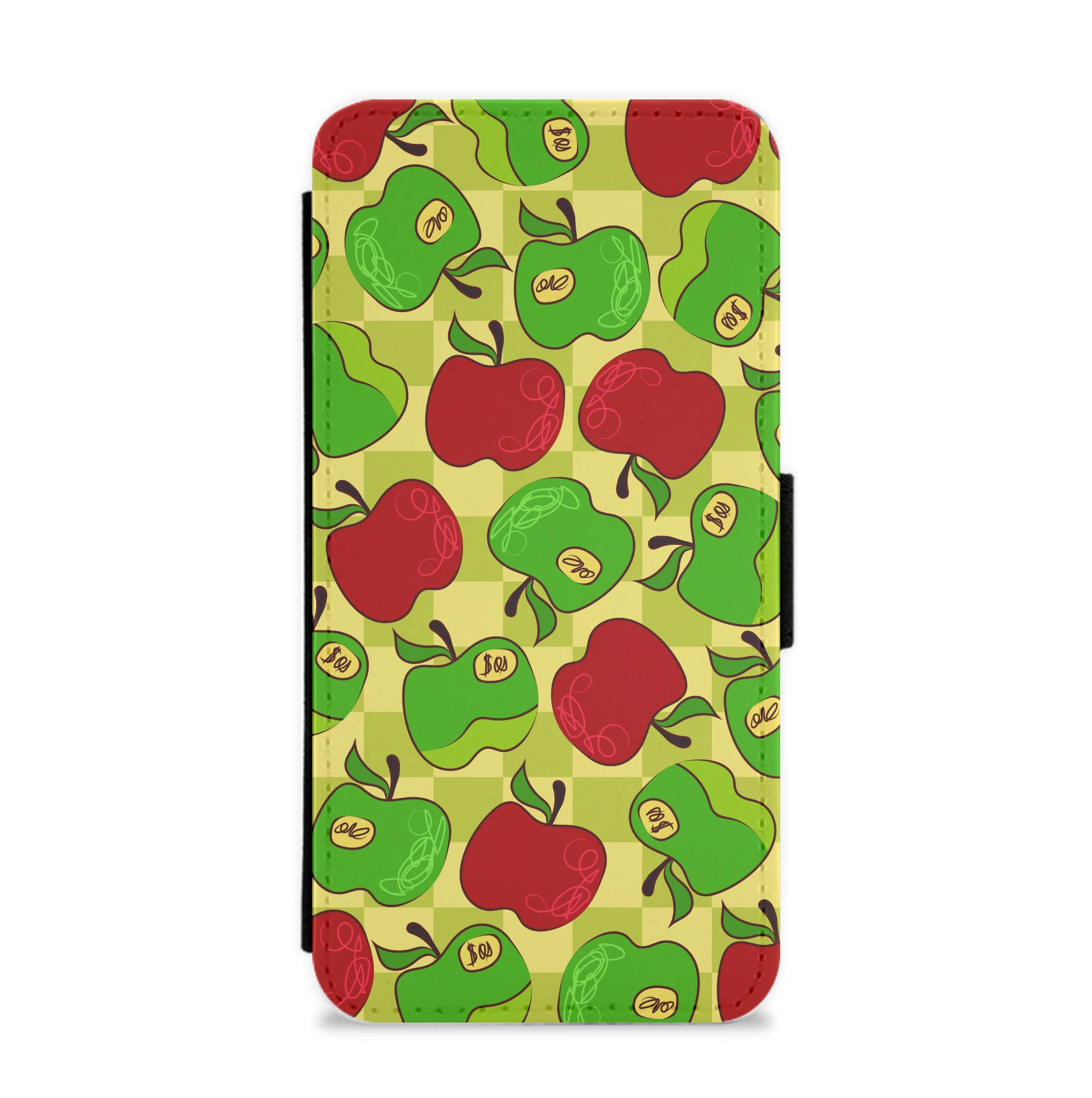 Artsy Apples Pattern Flip / Wallet Phone Case