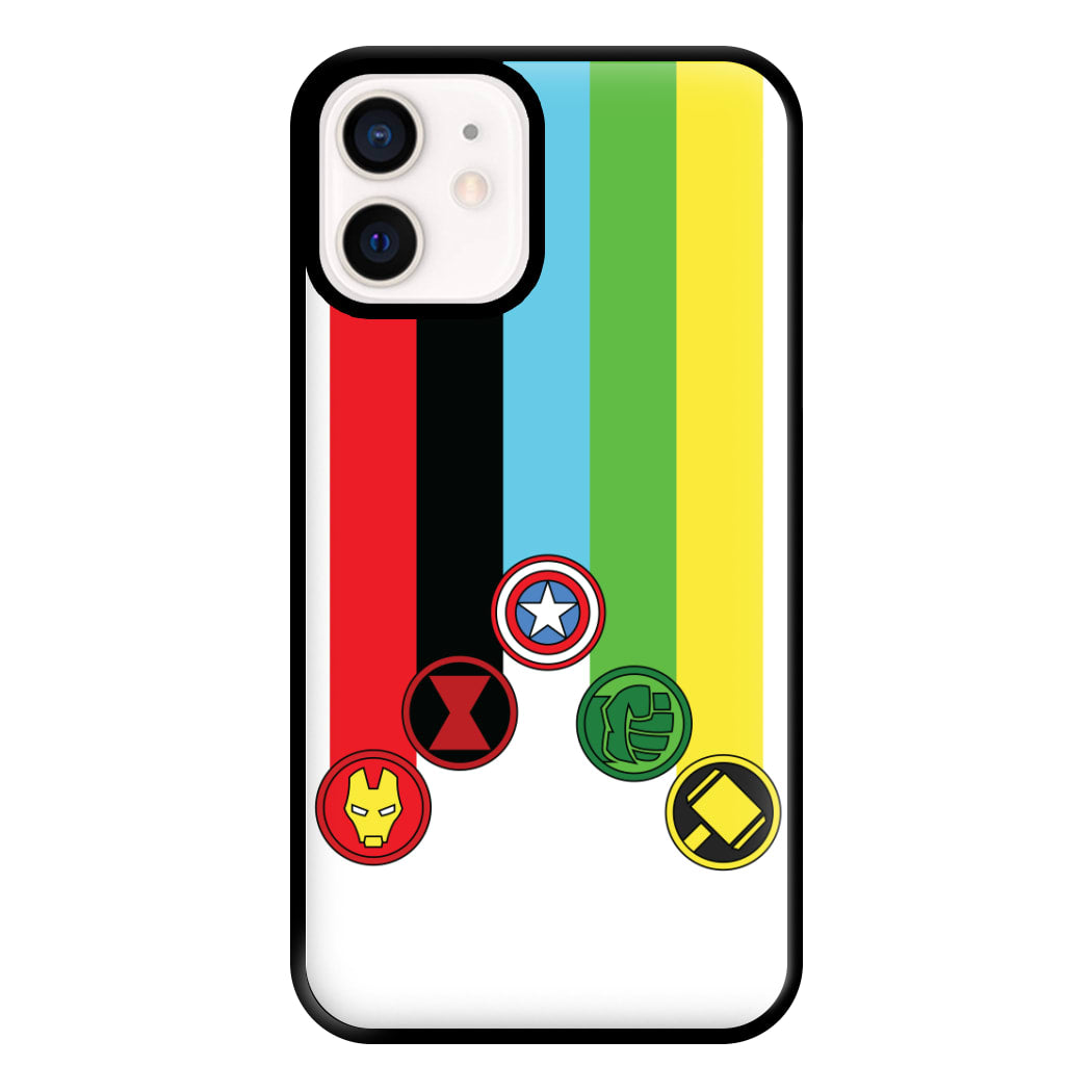 Superhero Team Colourful Symbols  iPhone 12 Mini Case
