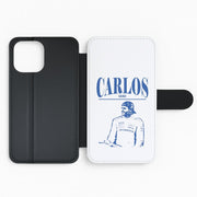 Carlos White And Blue Flip / Wallet Phone Case 2