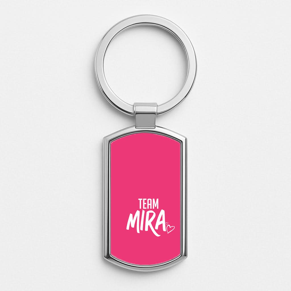 Team Mira Silver Metal Keyring