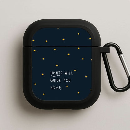 Lights Will Guide You Home Black AirPods Case