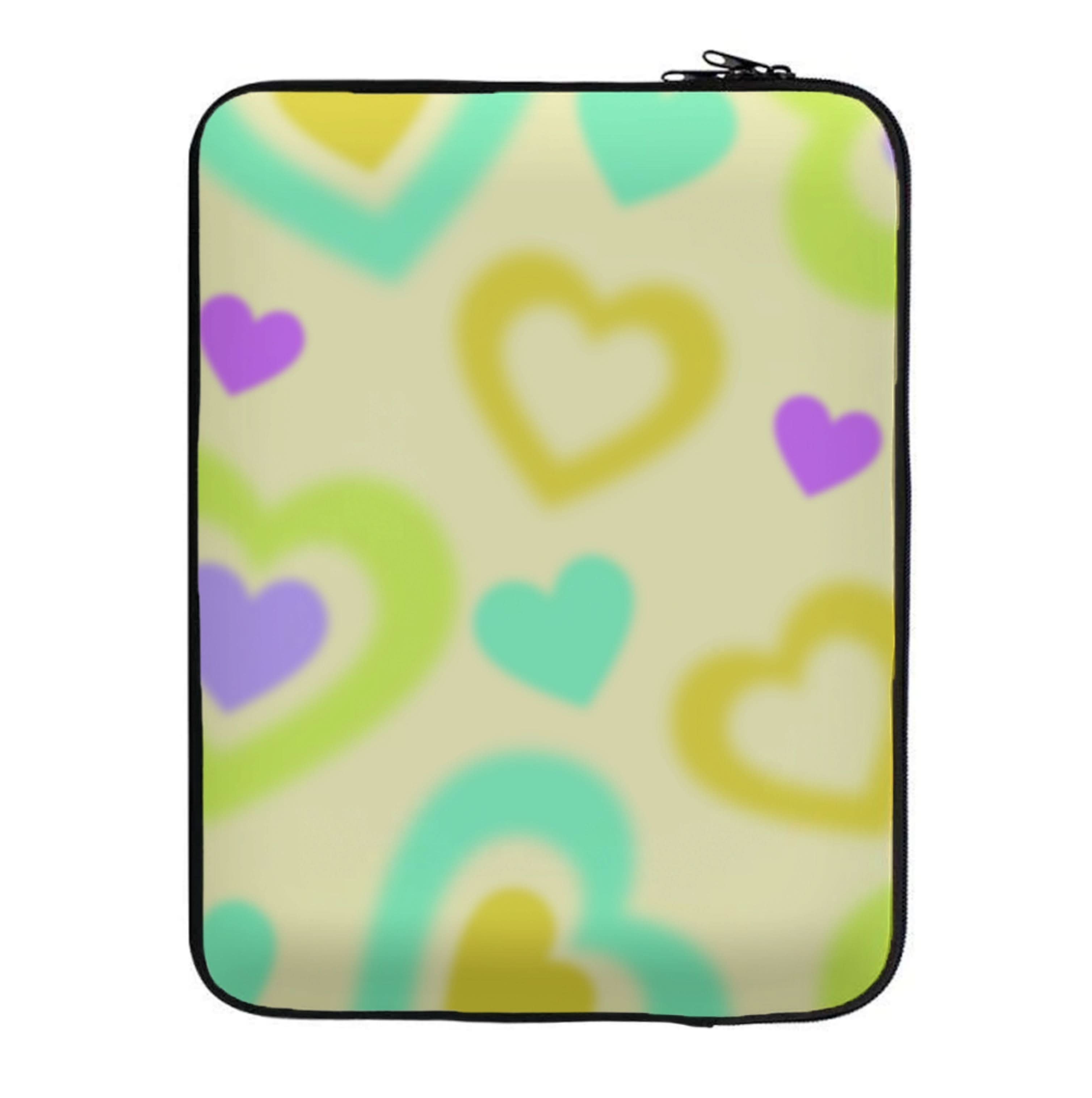 Multicoloured Hearts Gradient Pattern Laptop Sleeve