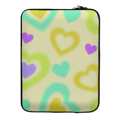 Multicoloured Hearts Gradient Pattern Laptop Sleeve