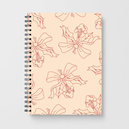 Cartoon Mouse Holly Pattern Notebook