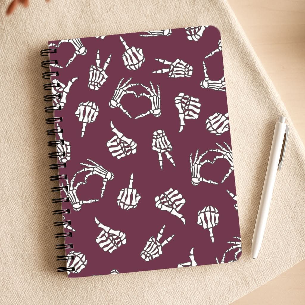Skeleton Hands Pattern Notepad
