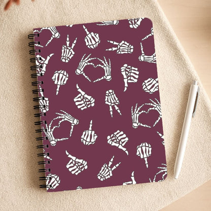 Skeleton Hands Pattern Notepad