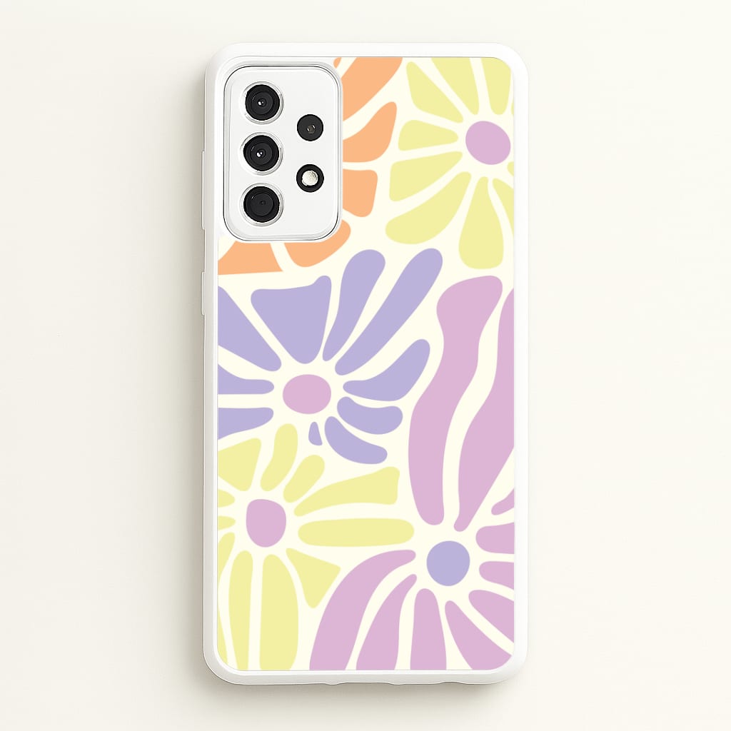 Pastel Abstract Flowers Galaxy A52 / A52s Case