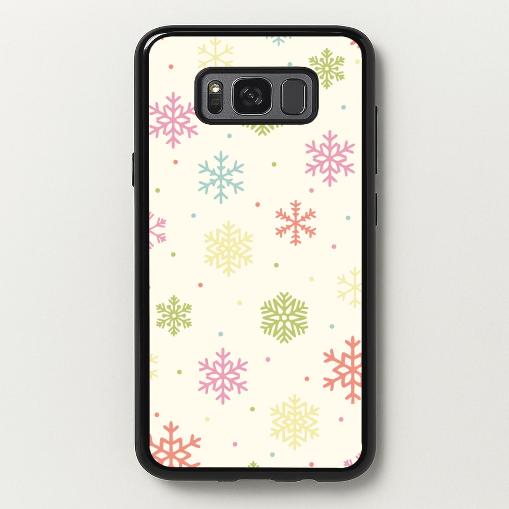 Pastel Snowflakes Pattern Galaxy S8 Case