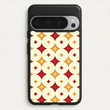 Geometric Christmas Stars Pattern Google Pixel 9 Pro XL Case