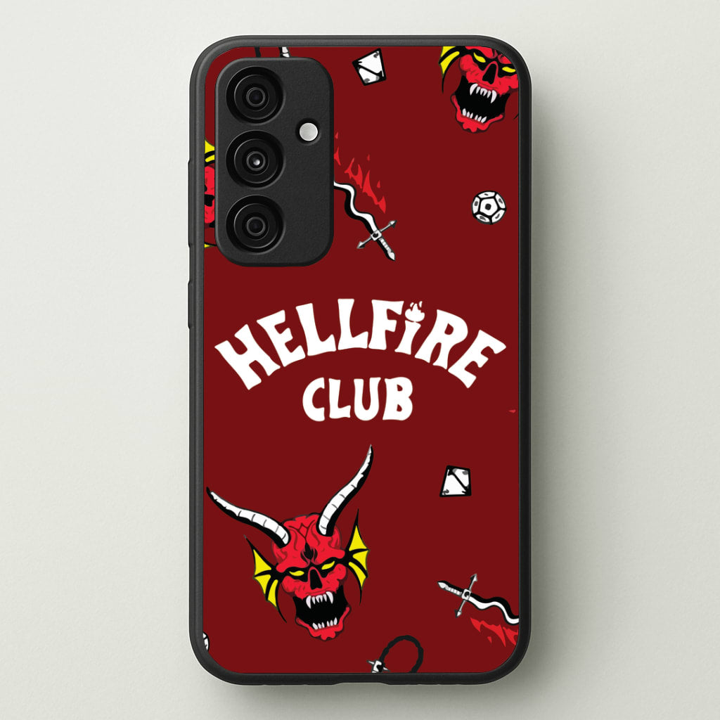 Hellfire Club Icons Collage Red Galaxy A55 Case