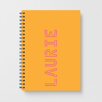 Neon Sign Personalised Name Notebook