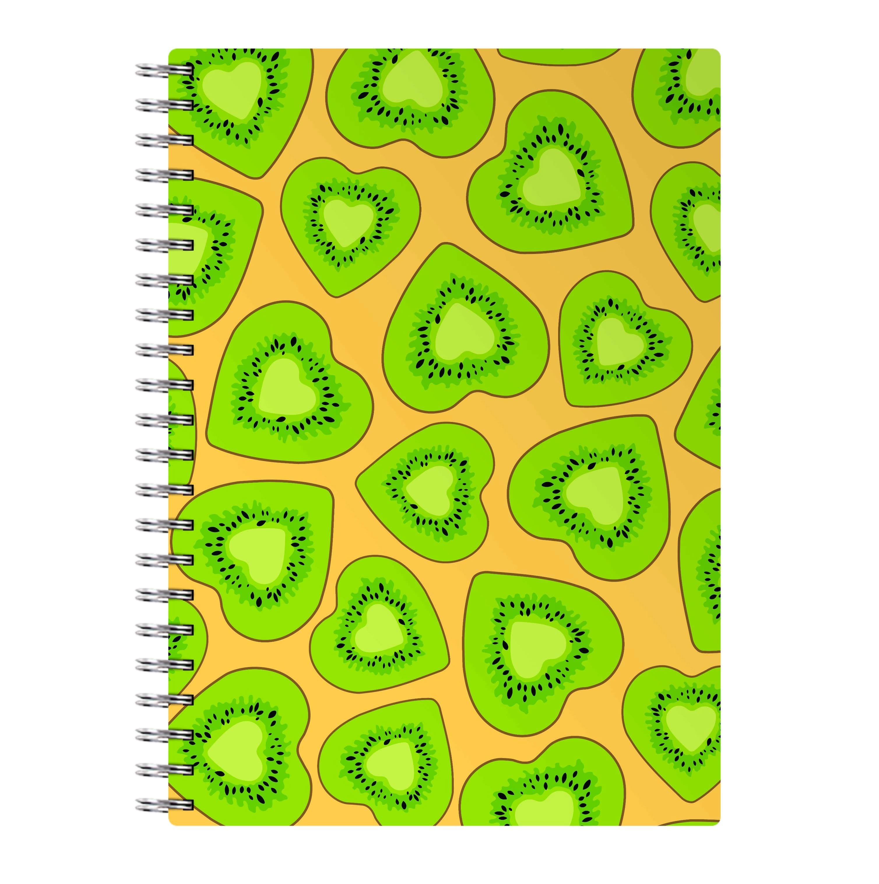 Kiwi Hearts Pattern Notebook