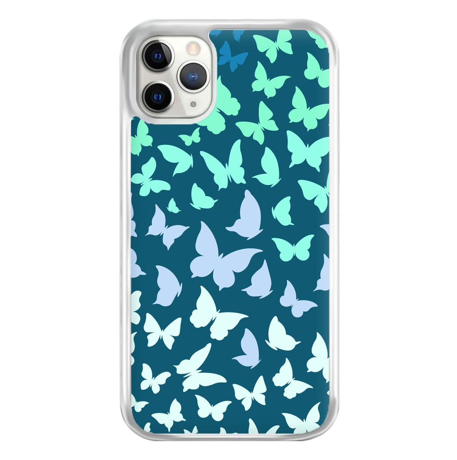 Blue Gradient Butterfly - Butterfly Patterns Phone Case