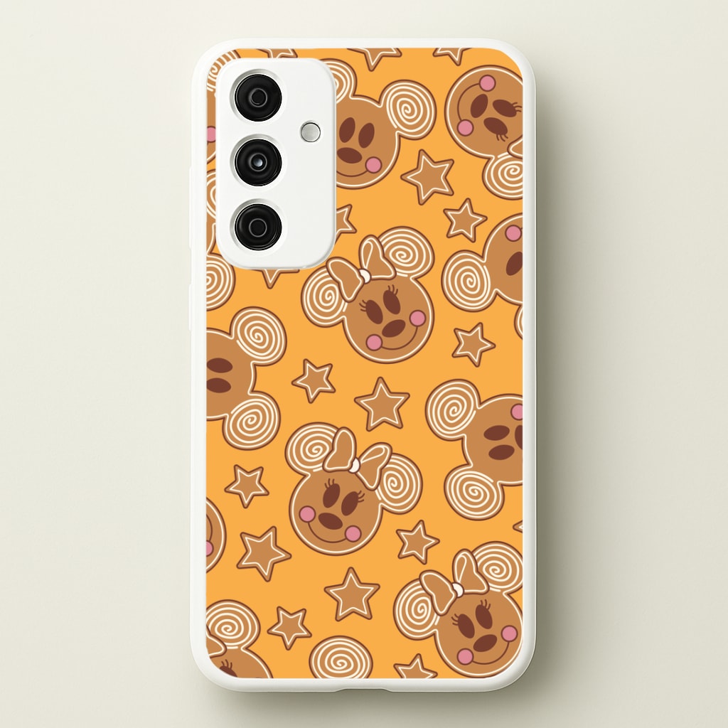 Cartoon Mouse Gingerbread Pattern Galaxy A15 Case