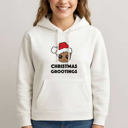 Christmas Grootings  Womans Hooded Sweatshirt