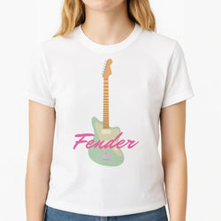 Blue Guitar Fender Womens T-Shirt
