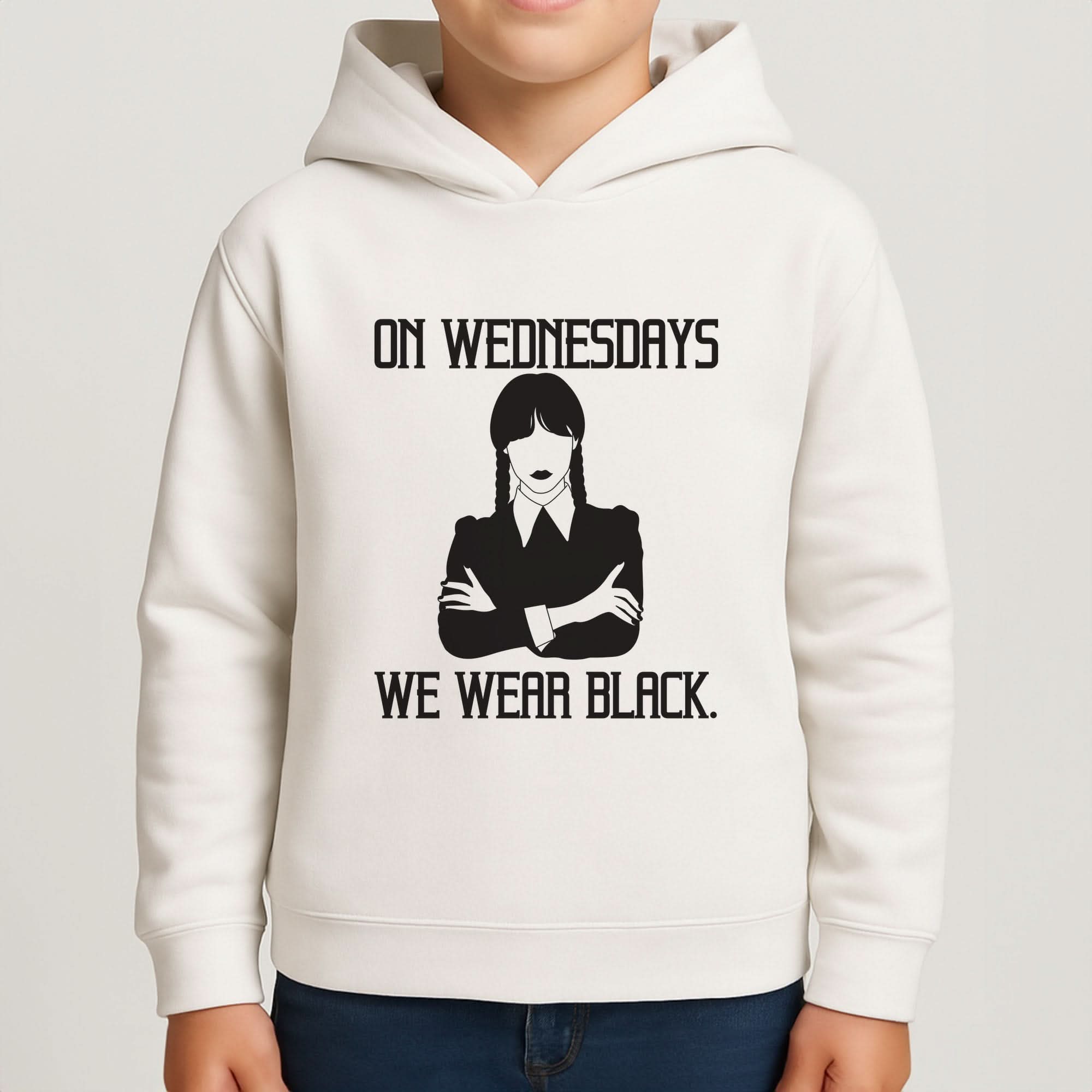 On Wednesdays We Wear Black Boys Hoodie