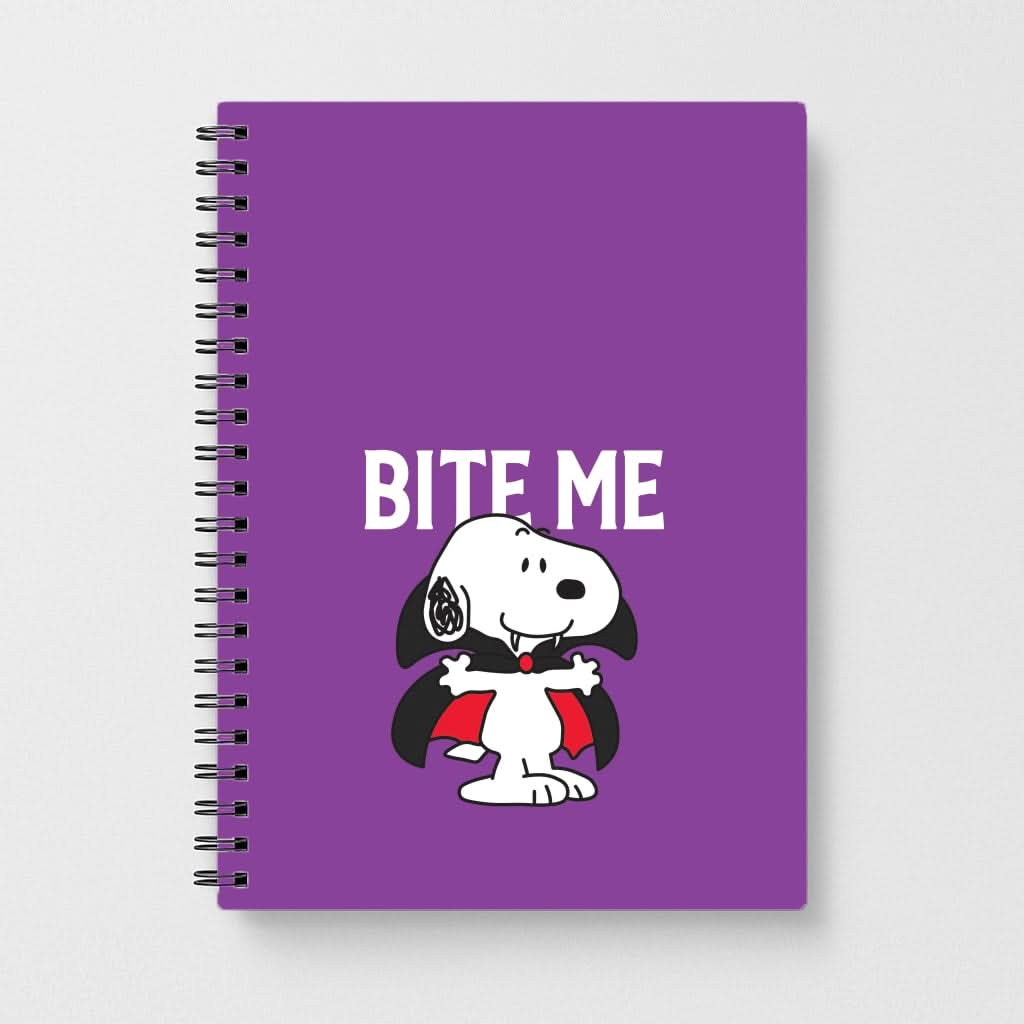 Bite Me Cartoon Beagle Notebook