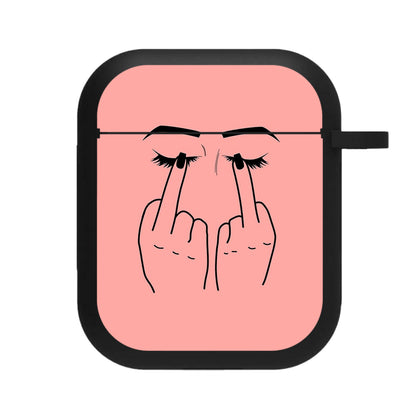 Middle Finger Eyes AirPods Case