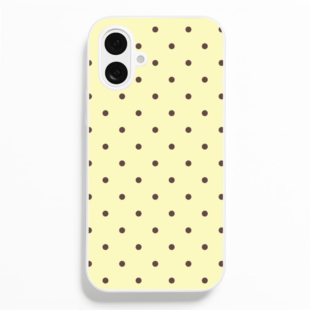 Vanilla & Chocolate Polka Dots iPhone 16 Plus Case