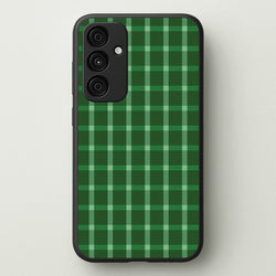 Dark Green Tartan Christmas Pattern Galaxy A55 Case