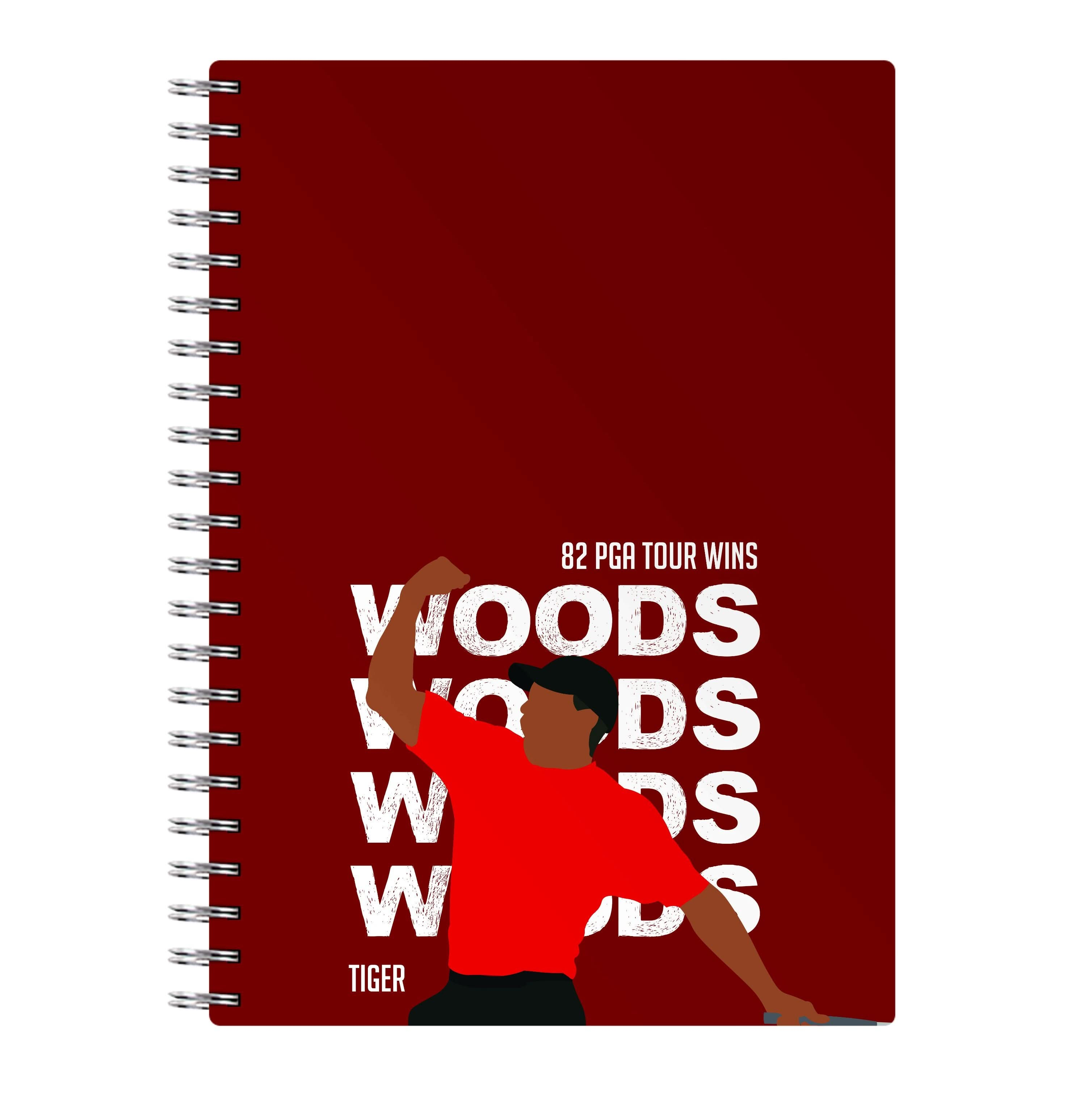 Woods Dark Red Notebook