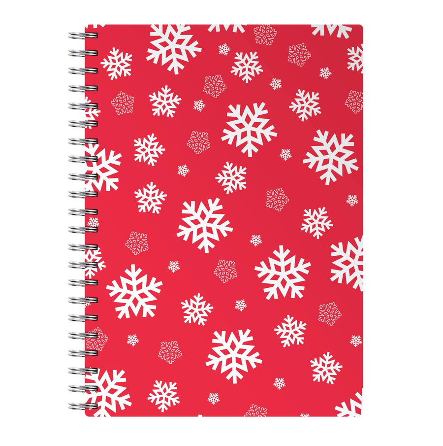 Red Snow Pattern Notebook