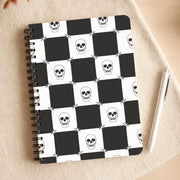 Checkered Skulls Pattern Notebook 3