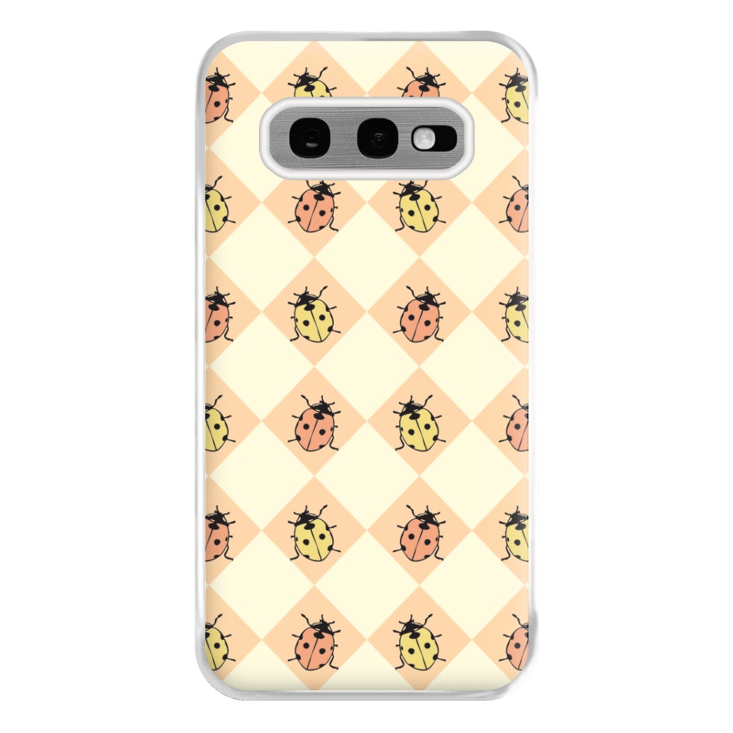 Argyle Ladybugs Pattern Galaxy S10e Case