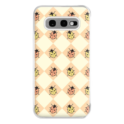 Argyle Ladybugs Pattern Galaxy S10e Case
