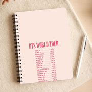 K-Pop Band World Tour List 2026 Notebook 3