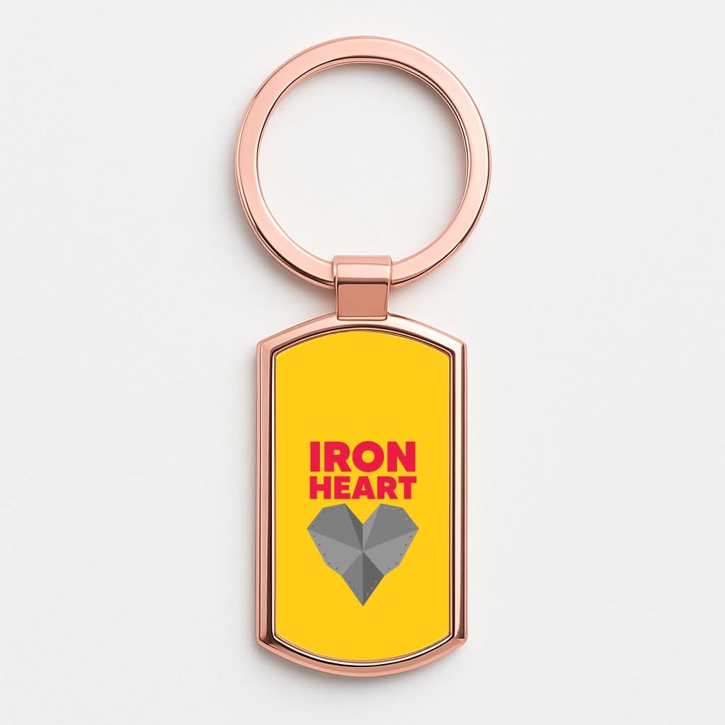 Metal Heart Rose Gold Keyring