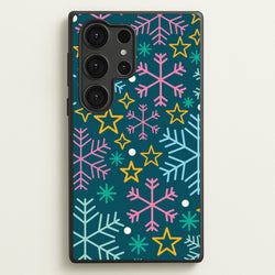 Colourful Christmas Symbols Pattern Galaxy S25 Ultra Case