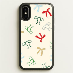 Coquette Christmas Bows Pattern iPhone X / XS Case