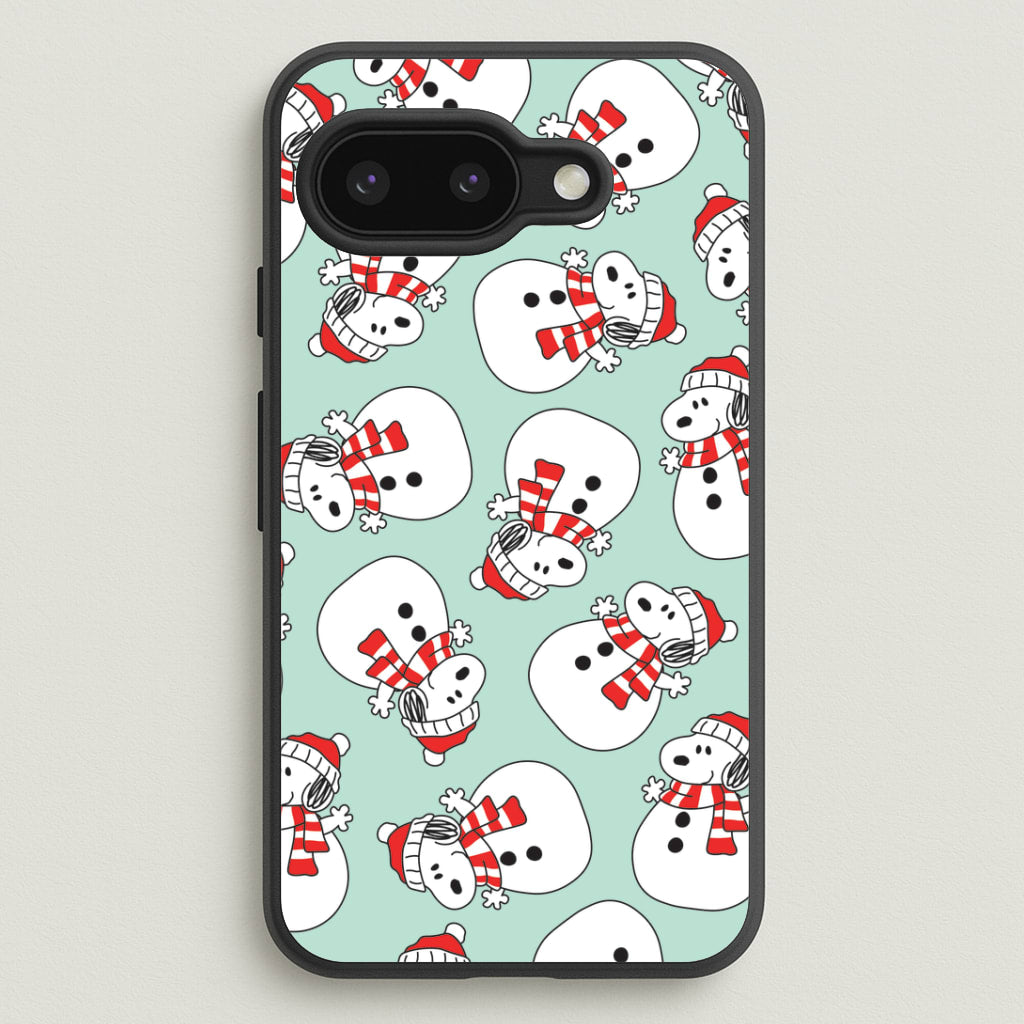 Cartoon Beagle Snowman Pattern Google Pixel 9a Case