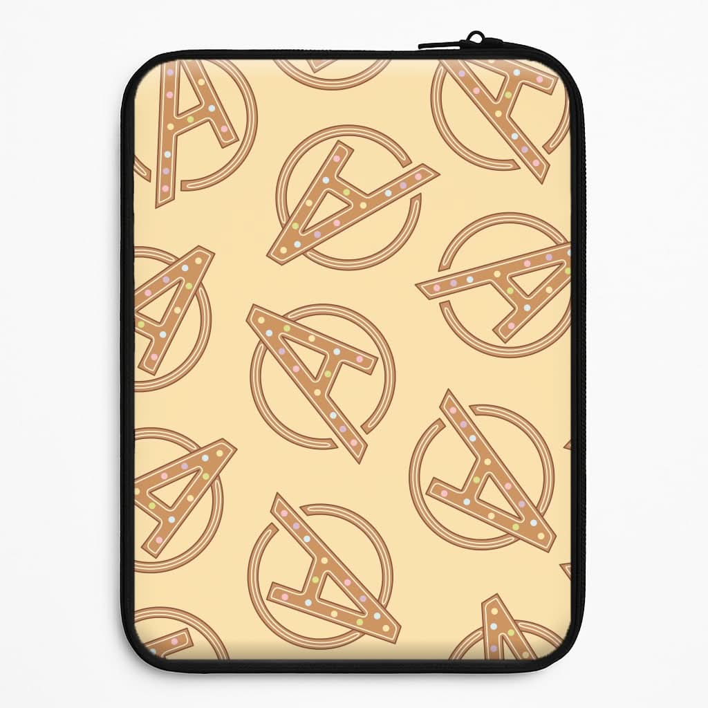 Superhero Team Gingerbread Pattern Laptop Sleeve