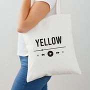 Yellow Music Player Tote Bag 2