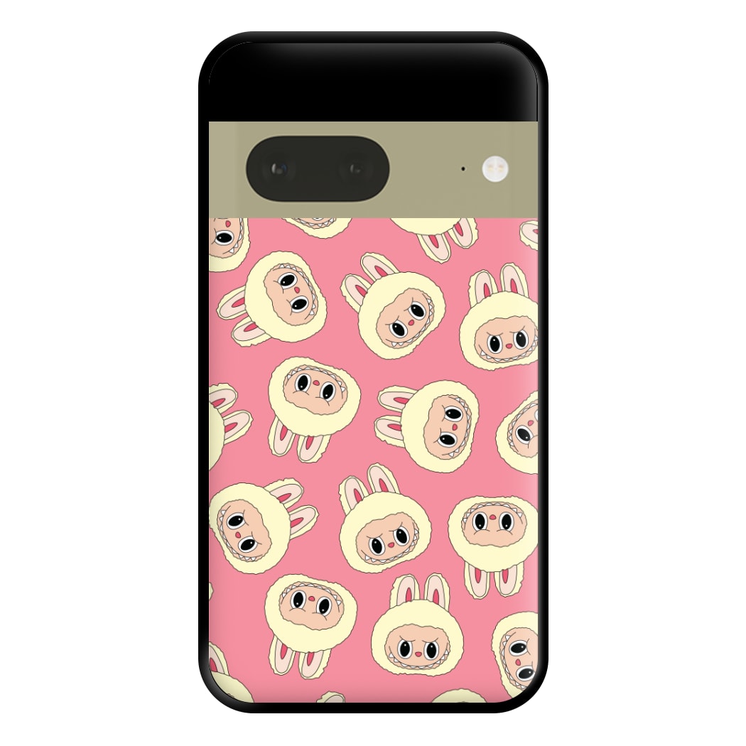 Cute Cream Monster Face Pattern Google Pixel 7a Case