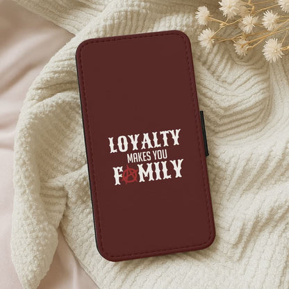 Loyalty Makes You Family Leather Phone Case