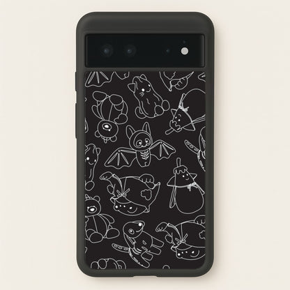 Halloween Plushies Pattern II - Halloween Google Pixel 6 Case