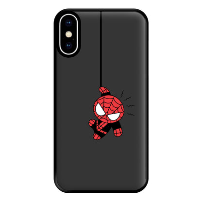 Gray Hanging Spider Hero iPhone XS Max Case