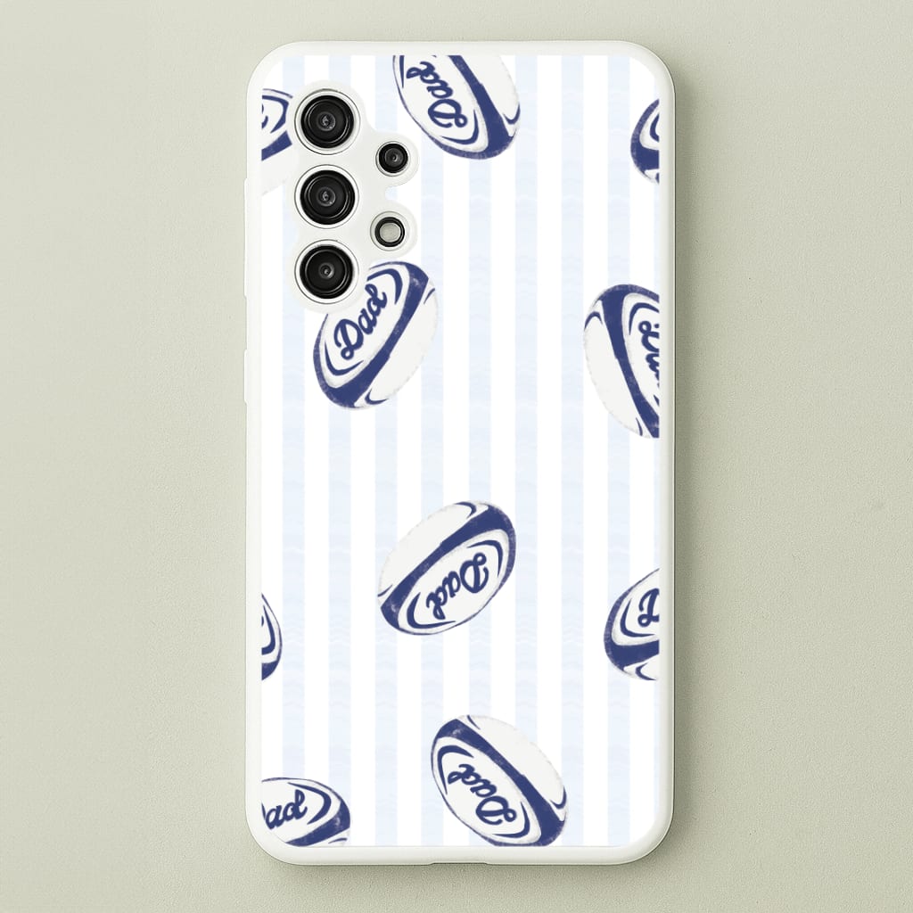 Dad Rugby Ball Pattern Galaxy A13 Case