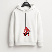 Gray Hanging Spider Hero Kids Hoodie