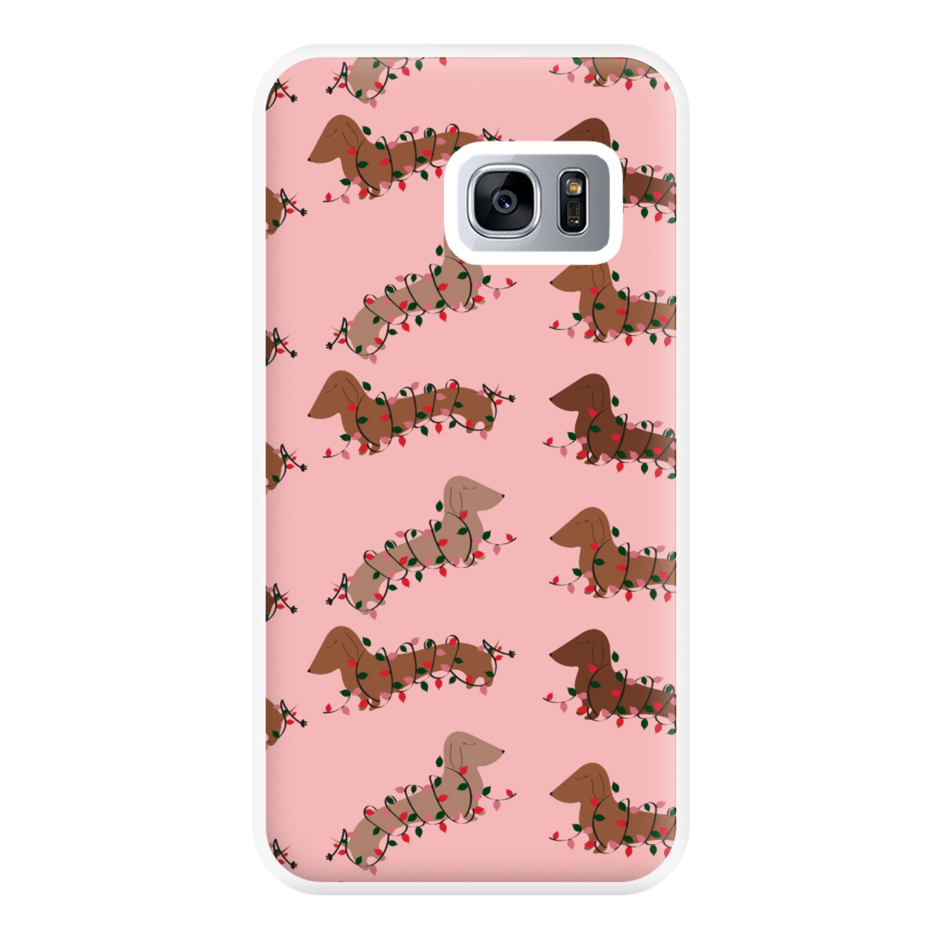 Dachshund Christmas Pattern Phone Case