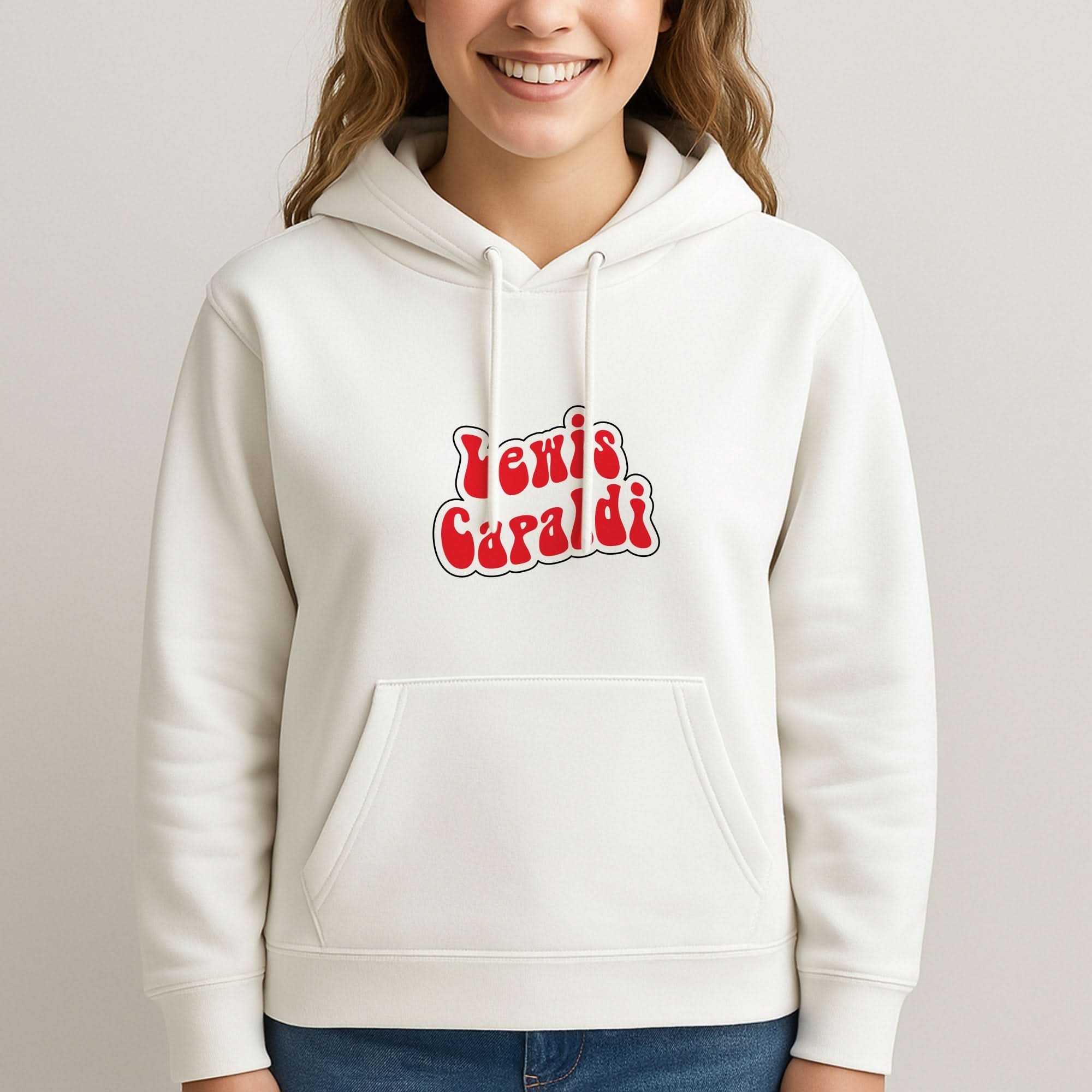 Red Name Womans Hooded Sweatshirt