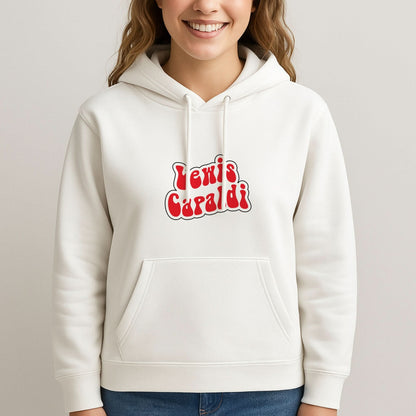 Red Name Womans Hooded Sweatshirt