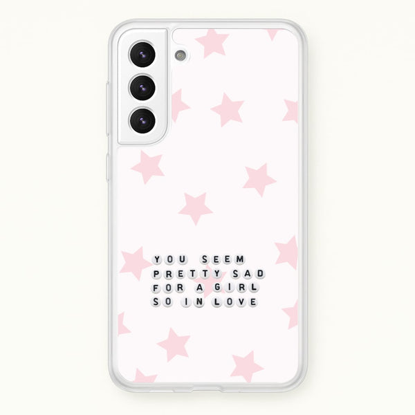 Pretty Sad Letter Beads Galaxy S22 Plus Case