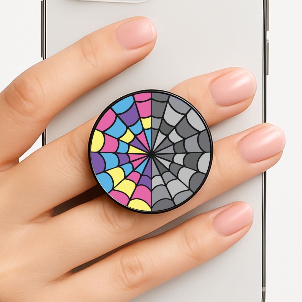 Colourful And Gray Spiderweb FunGrip