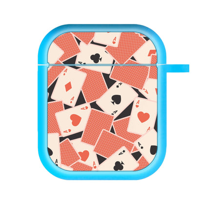 Playing Cards Collage Pattern AirPods Case